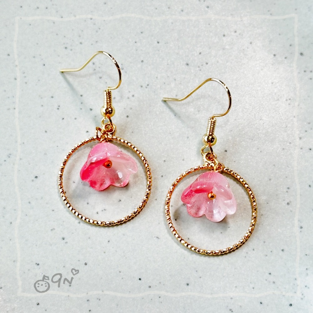 《9n手作》鈴蘭圈圈耳環-規格圖9