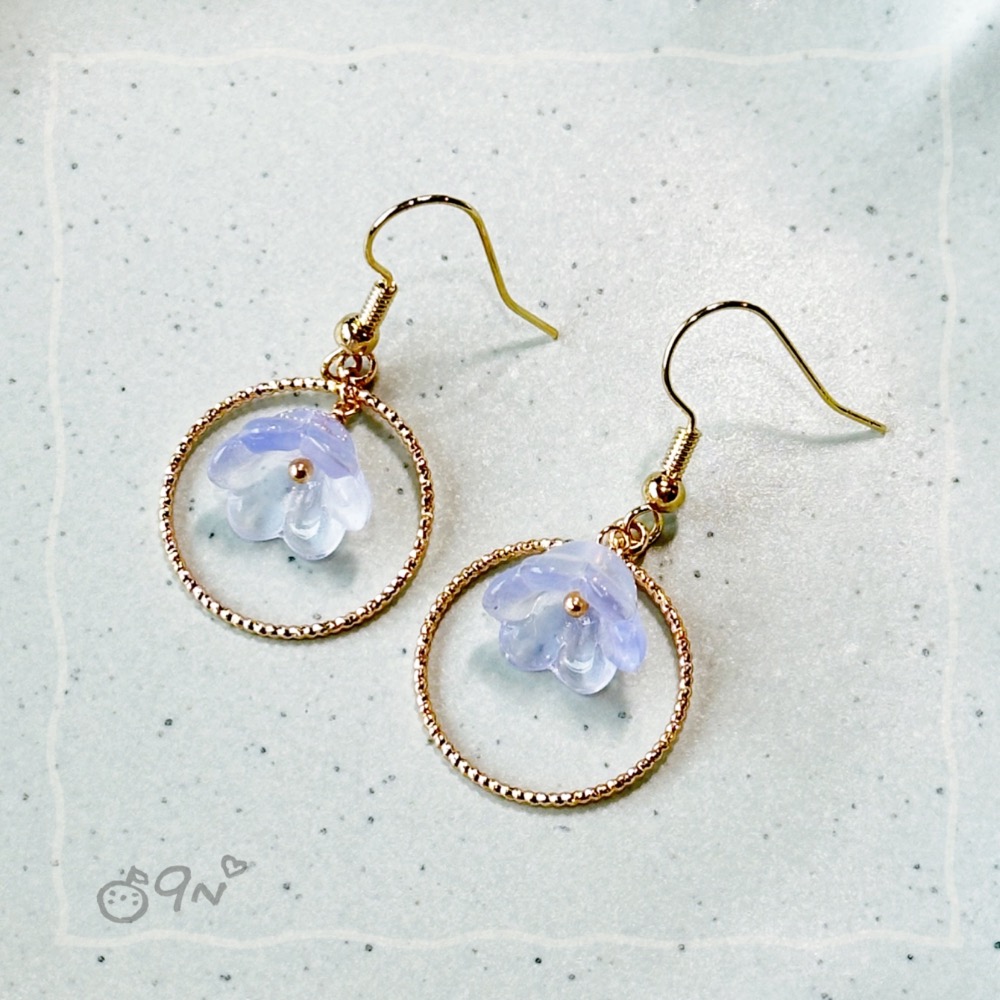 《9n手作》鈴蘭圈圈耳環-規格圖9
