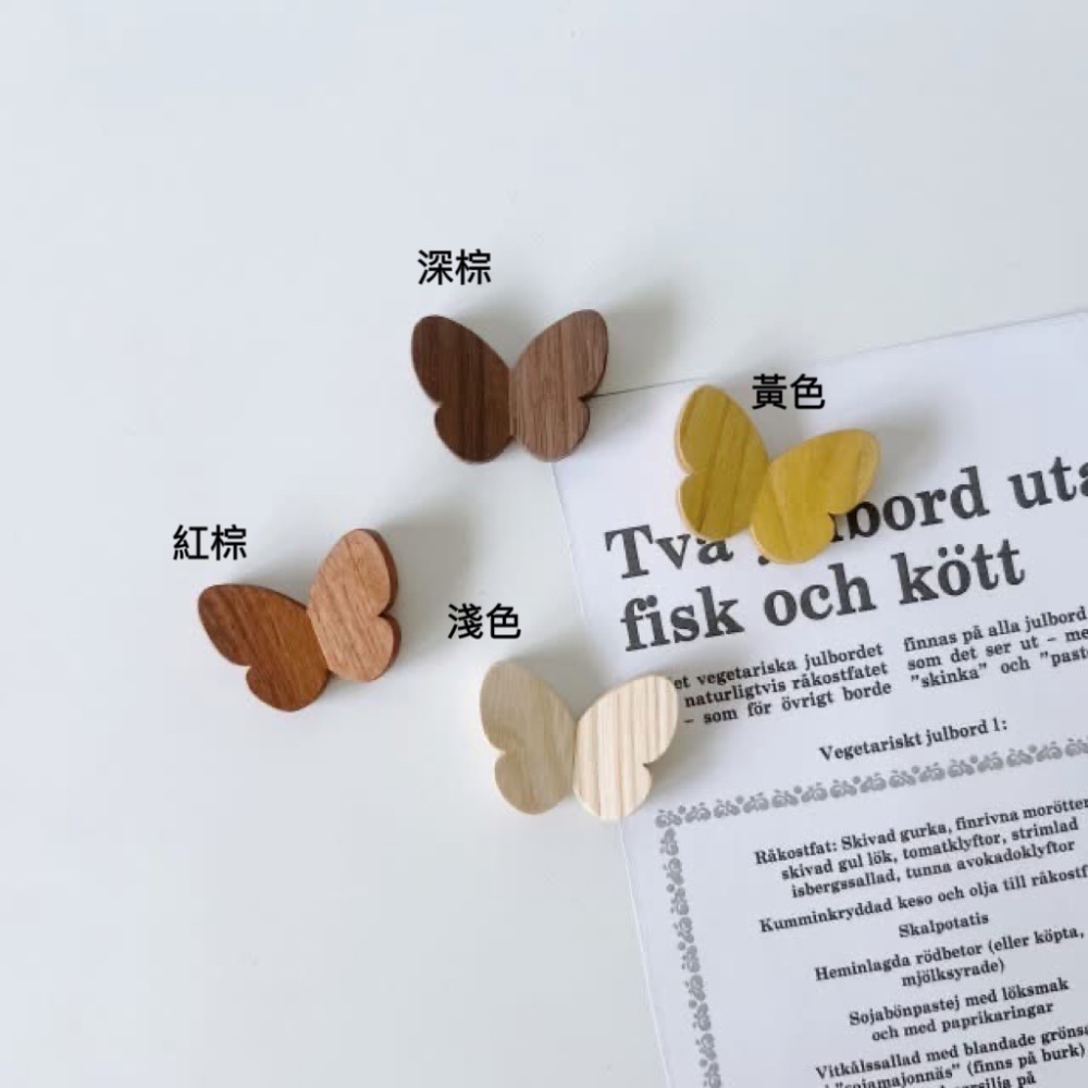 ˙˚ʚ『mumuyan木木妍選』現貨在台｜日本 |  北歐風  |  Cho-Cho蝴蝶磁鐵 (淺色、深棕色)-細節圖4