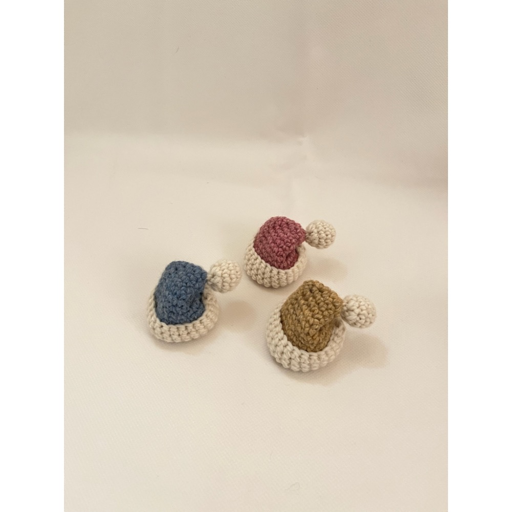 ˙˚ʚ『mumuyan木木妍選』現貨在台｜日本 | handmade  しろくま貯金箱配件 -聖誕毛線帽-細節圖4
