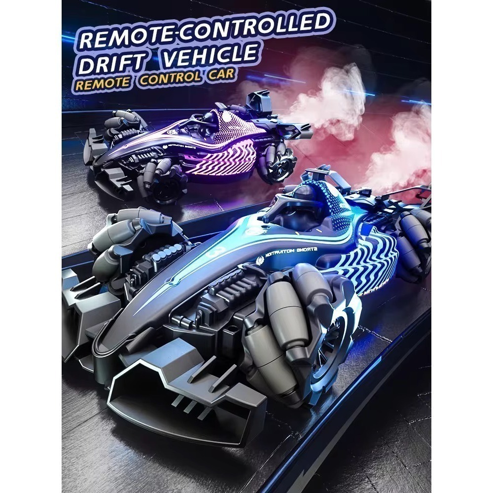17PLAY✨F1特技遙控車 四輪飄移 發光輪胎 透光車身 一鍵自動遙控音樂模式 送禮推薦-細節圖6