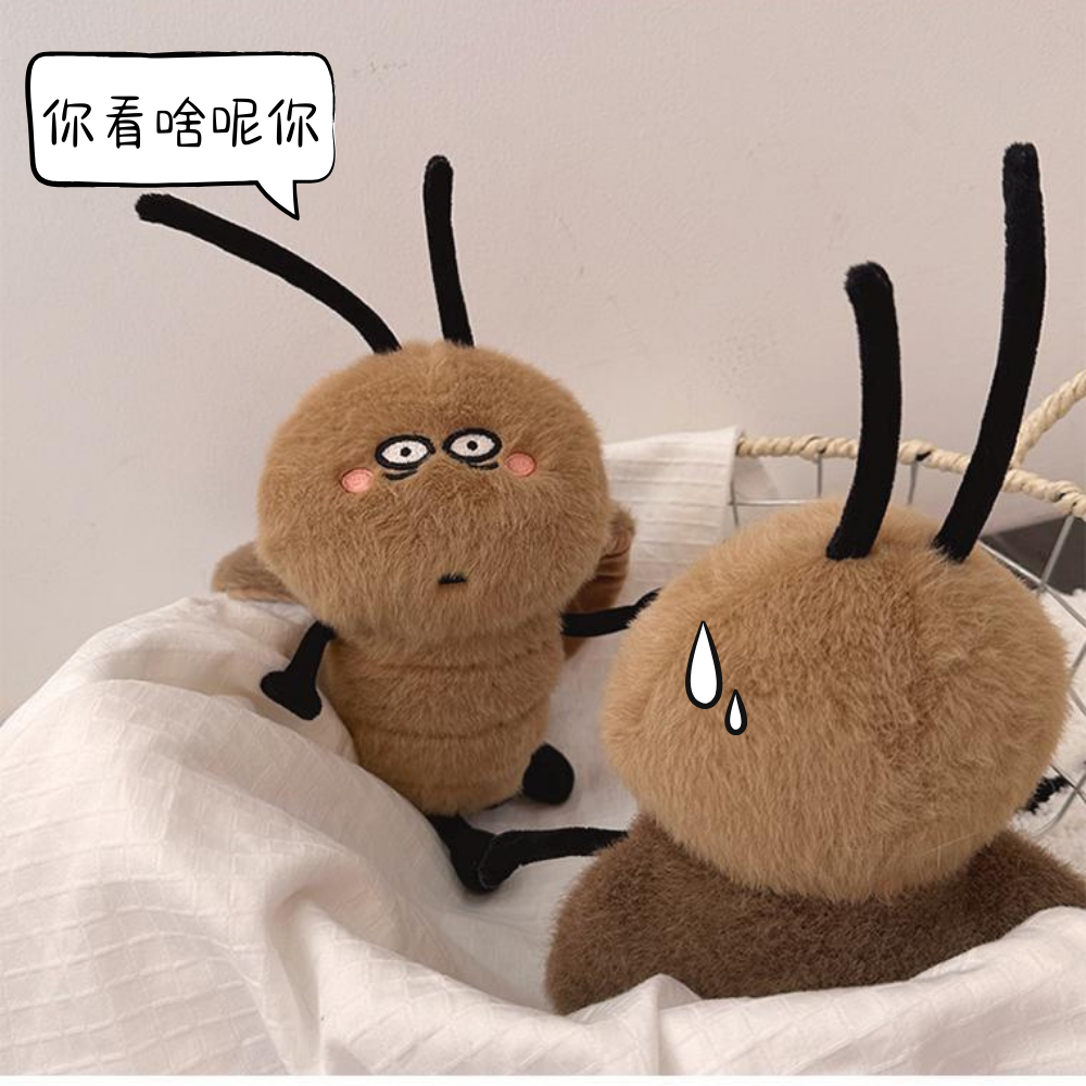 17PLAY✨蟑螂娃娃 抱枕 玩偶 搞怪療癒 可愛小強造型 禮物推薦-細節圖6