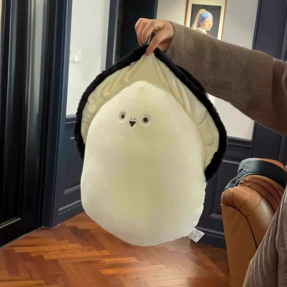 17PLAY✨〖台灣出貨〗牡蠣娃娃 玩偶 抱枕 可愛療癒表情 送禮推薦 禮物首選-細節圖6