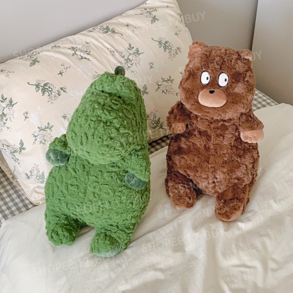 17PLAY✨〖台灣出貨〗波波娃 瞪眼毛絨玩偶 娃娃 大鼻狗 毛絨玩具 兔子 恐龍 抱枕 玩偶 娃娃 送禮推薦-細節圖4