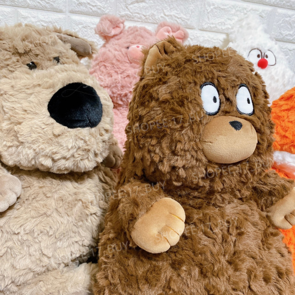 17PLAY✨〖台灣出貨〗波波娃 瞪眼毛絨玩偶 娃娃 大鼻狗 毛絨玩具 兔子 恐龍 抱枕 玩偶 娃娃 送禮推薦-細節圖5