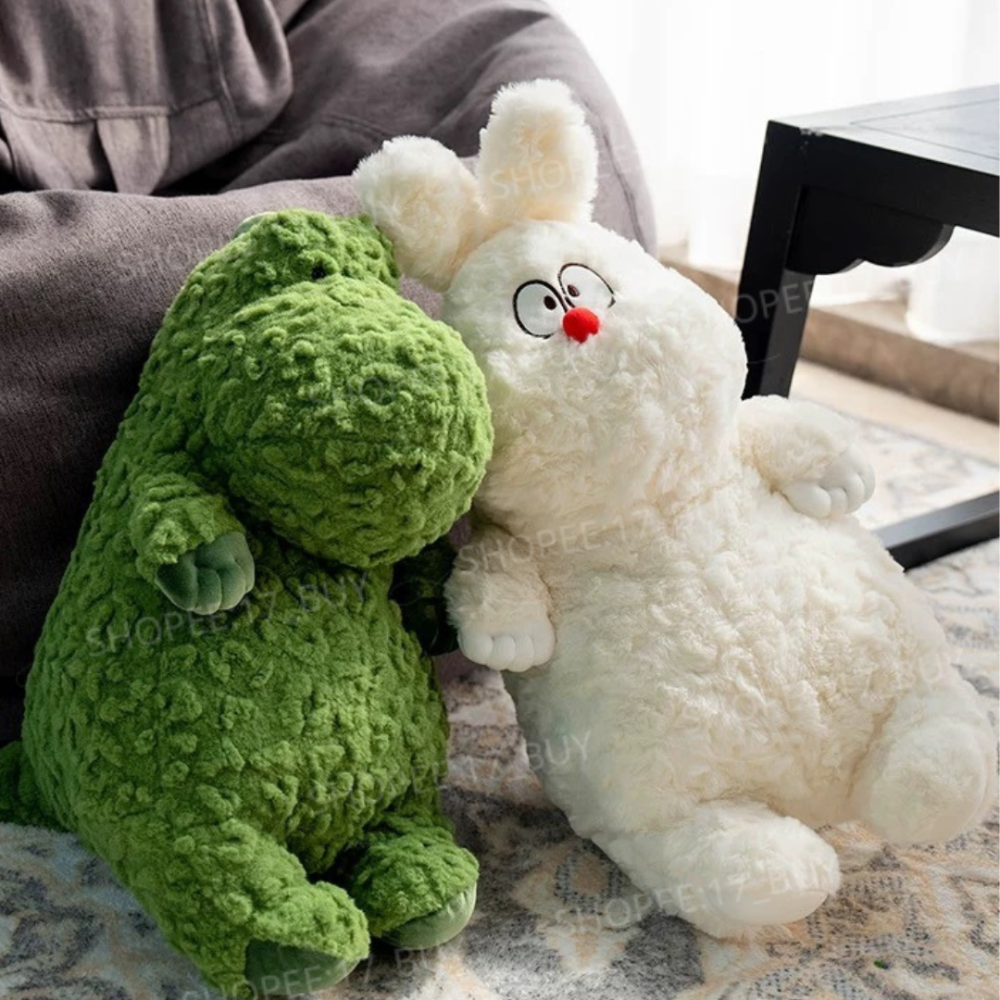 17PLAY✨〖台灣出貨〗波波娃 瞪眼毛絨玩偶 娃娃 大鼻狗 毛絨玩具 兔子 恐龍 抱枕 玩偶 娃娃 送禮推薦-細節圖9