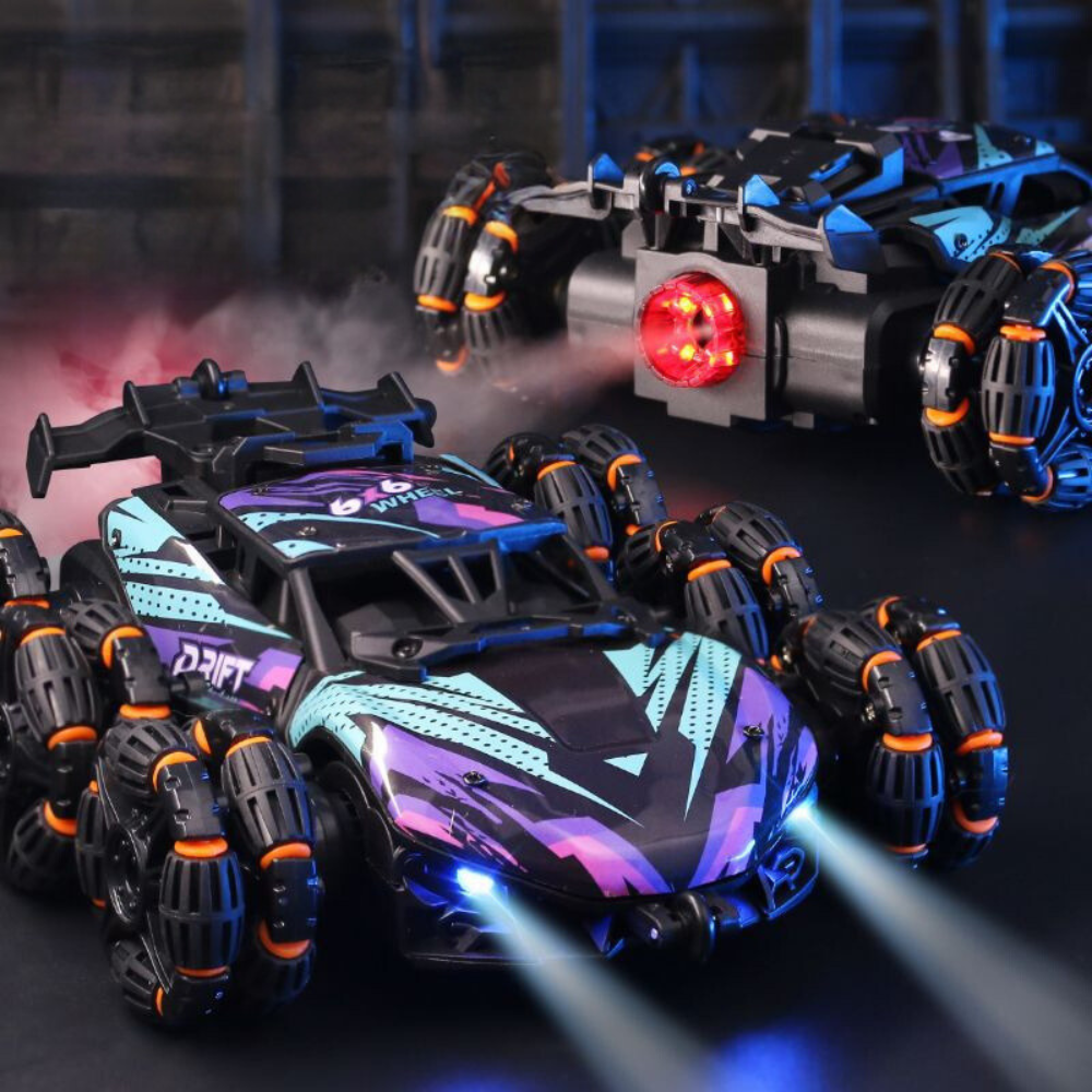 17PLAY✨〖台灣出貨〗六輪飄移特技遙控車 噴霧翻滾甩尾 遙控汽車 越野車 玩具車 禮物-細節圖2