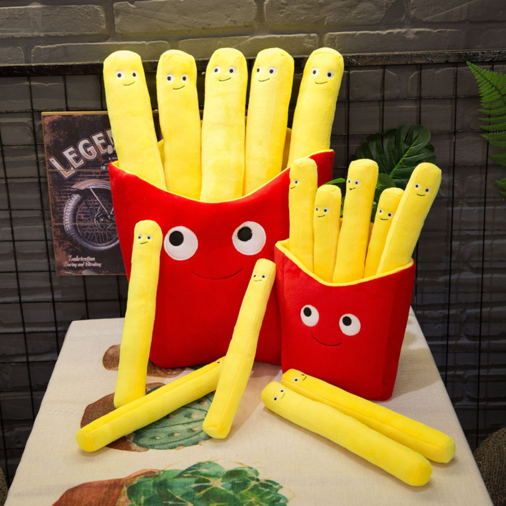 17buy✨〖台灣出貨〗薯條娃娃 抱枕 玩偶 可愛療癒表情 送禮推薦 禮物首選-細節圖3