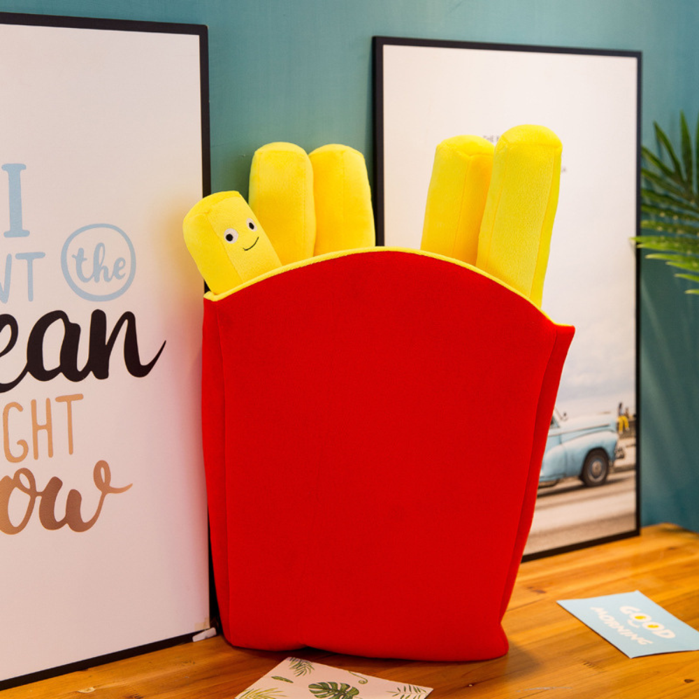 17buy✨〖台灣出貨〗薯條娃娃 抱枕 玩偶 可愛療癒表情 送禮推薦 禮物首選-細節圖7