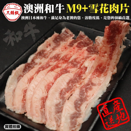 澳洲日本種M9+熟成雪花牛肉片(每盒100g±10%) 滿額免運