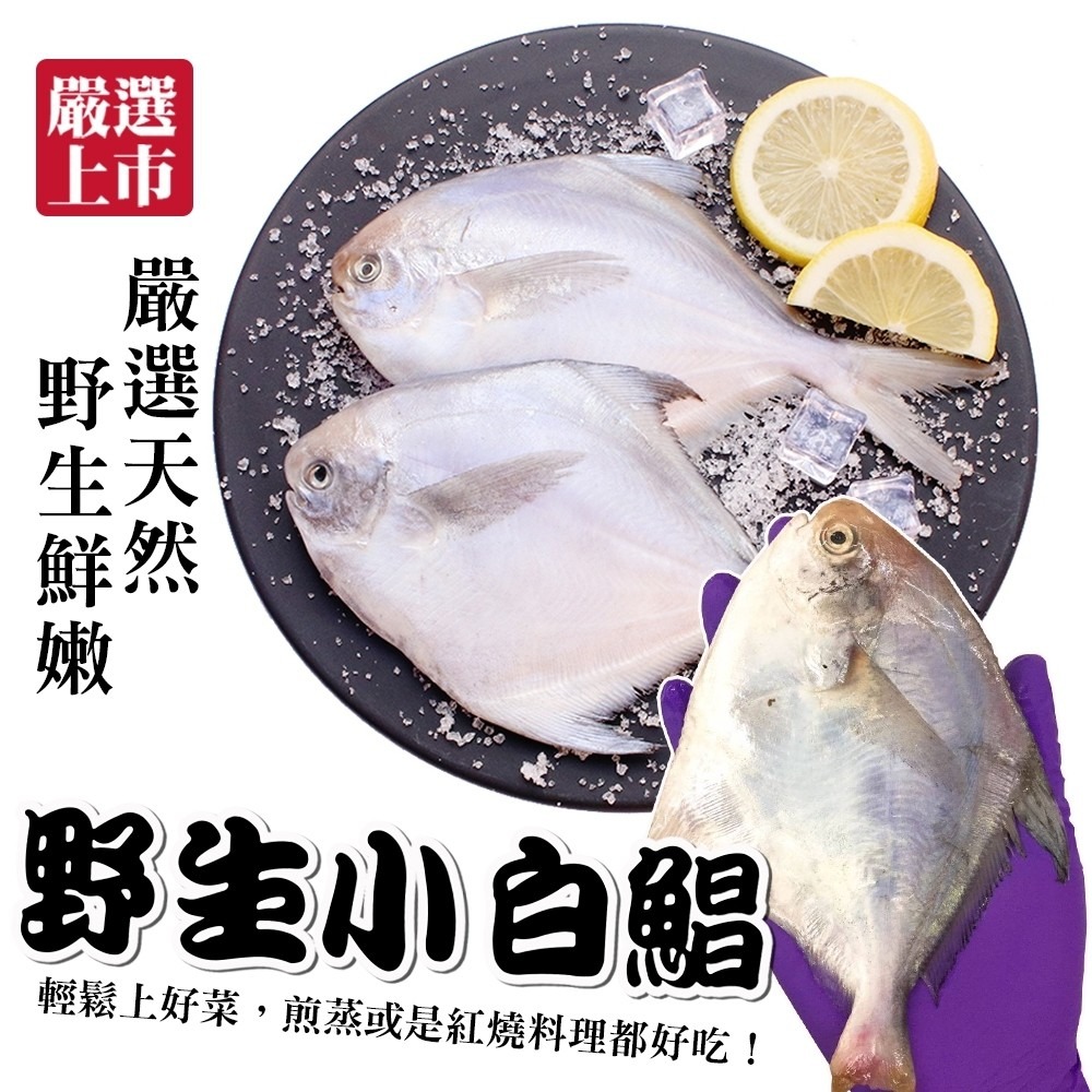 嚴選鮮嫩野生小白鯧(每包3-5尾/淨重240g±10%)【海陸管家】滿額免運-細節圖2