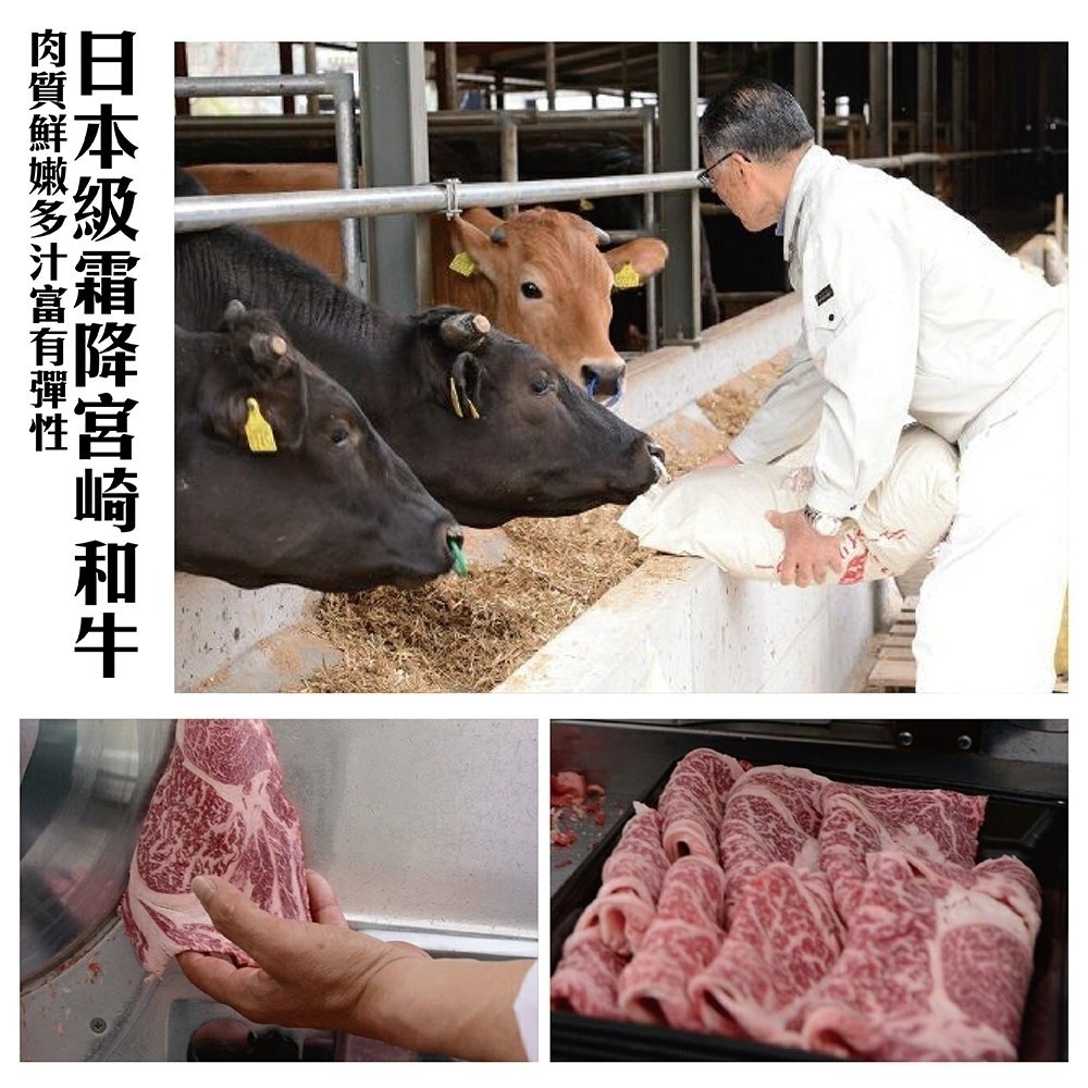 日本宮崎和牛霜降肉片(每盒約100g±10%) 贈岩鹽【海陸管家】滿額免運-細節圖3