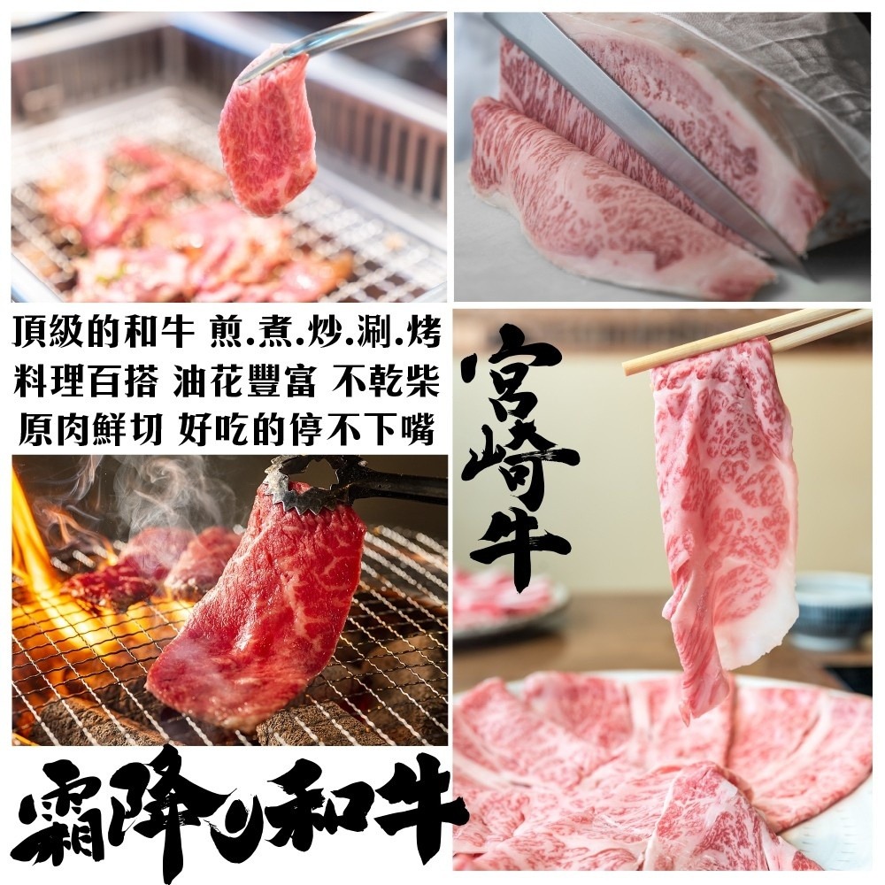 日本宮崎和牛霜降肉片(每盒約100g±10%) 贈岩鹽【海陸管家】滿額免運-細節圖5