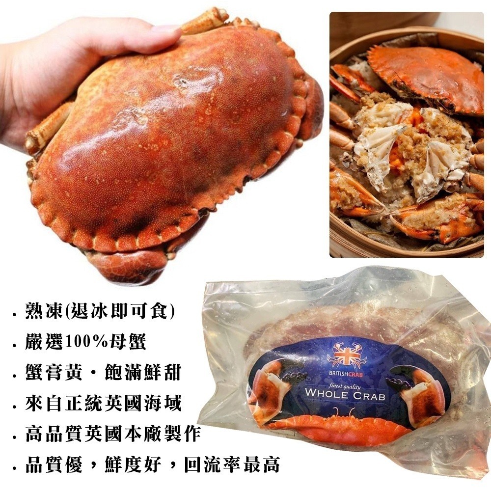 英國頂級霸王蟹(每隻400g-600g)【海陸管家】滿額免運-細節圖6