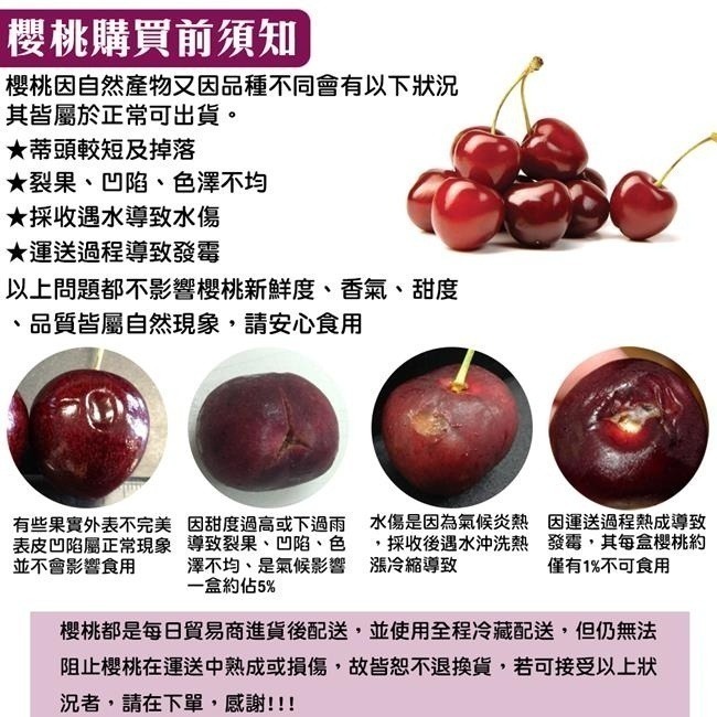 紐西蘭空運大嘴巴櫻桃原裝2kg±10%含盒 0運費【果之蔬】紐西蘭櫻桃 大嘴巴禮盒 年節禮盒 水果禮盒-細節圖7