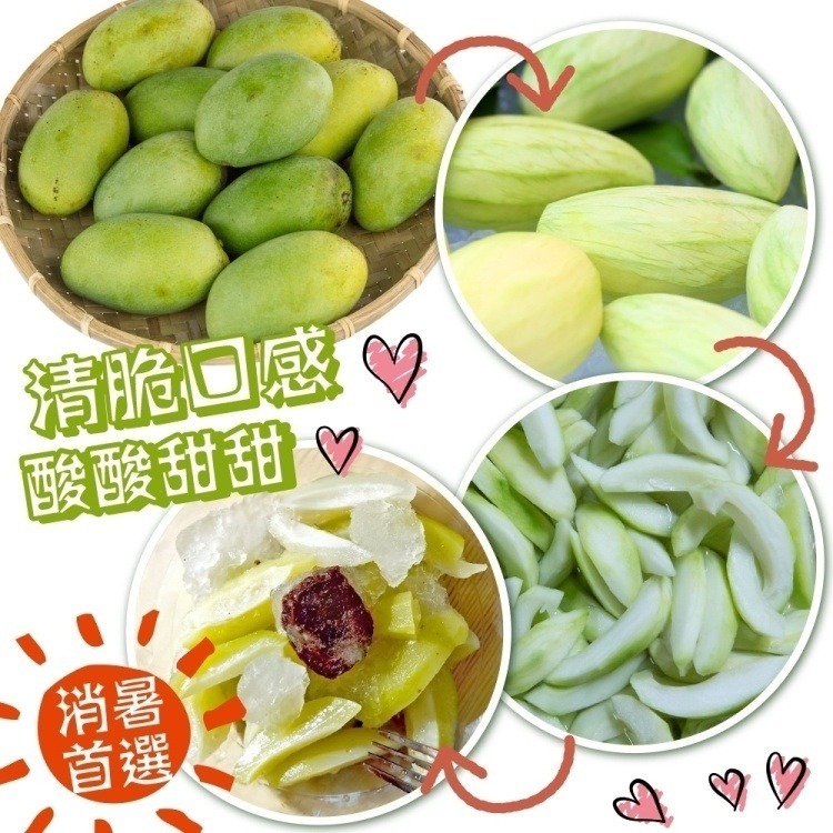 嚴選台灣鮮採芒果青 0運費【果之蔬】青芒果 情人果冰-細節圖3