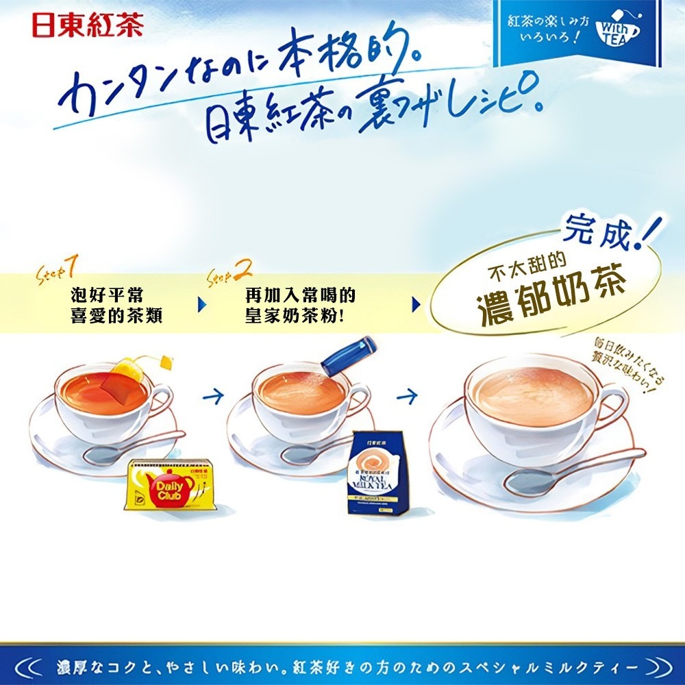 日東紅茶 皇家奶茶粉 原味奶茶 減糖奶茶 低咖啡因奶茶 草莓奶茶 抹茶歐蕾 綜合水果茶-細節圖10
