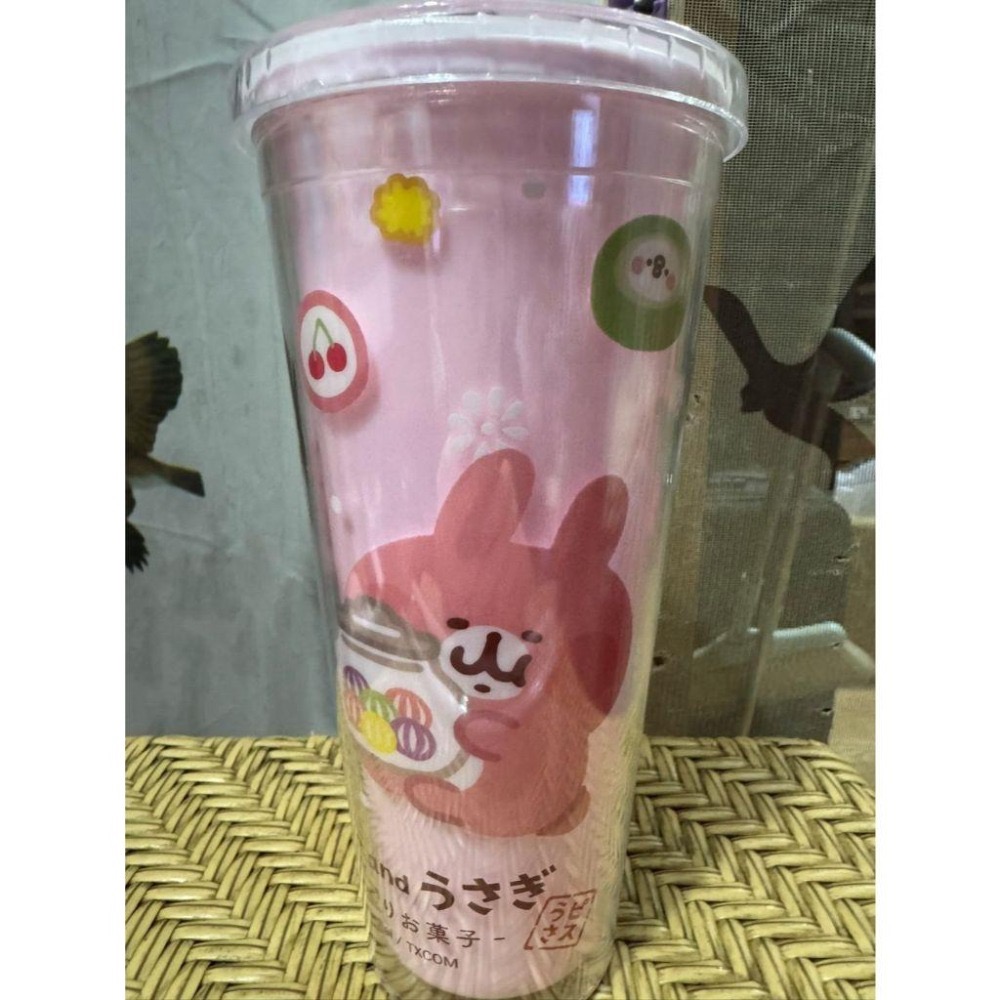 【現貨】卡納赫拉小動物 [這是瑕疵品] 水杯 飲料杯 隨行杯 透明杯 雙層杯 可愛兔兔杯子 日系周邊-細節圖3