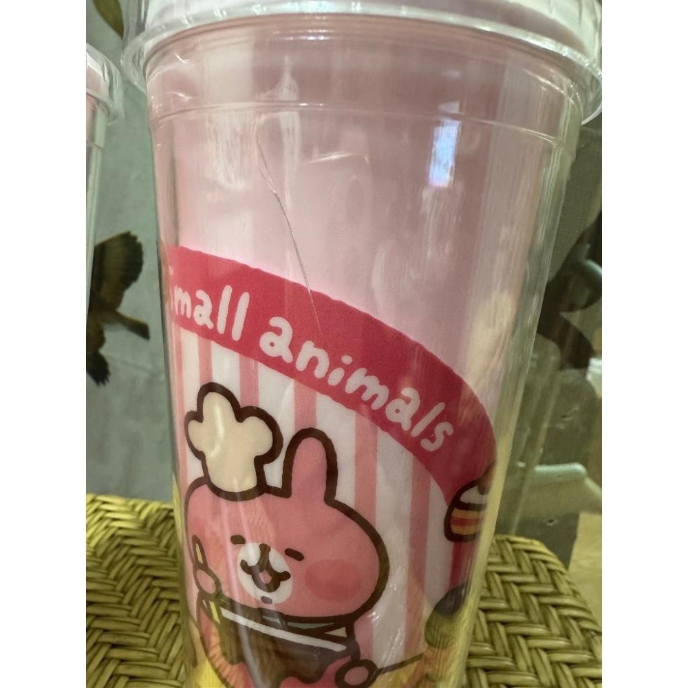 【現貨】卡納赫拉小動物 [這是瑕疵品] 水杯 飲料杯 隨行杯 透明杯 雙層杯 可愛兔兔杯子 日系周邊-細節圖4