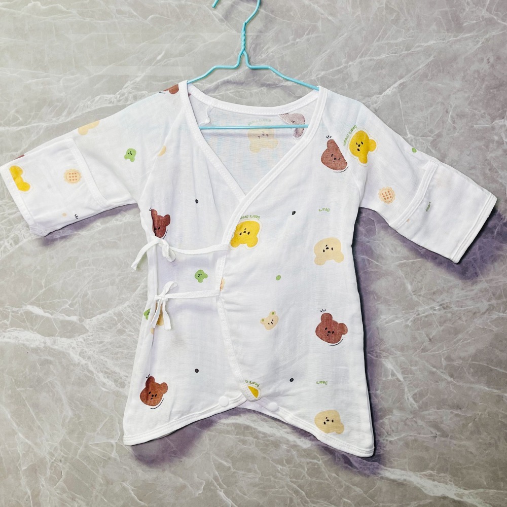 寶寶蝴蝶衣(活動式包手款) 台灣現貨 獨立包裝 反折袖 蝴蝶衣 包手款紗布衣 高密度雙層紗布衣 嬰兒裝 包屁衣 雙層純棉-規格圖6