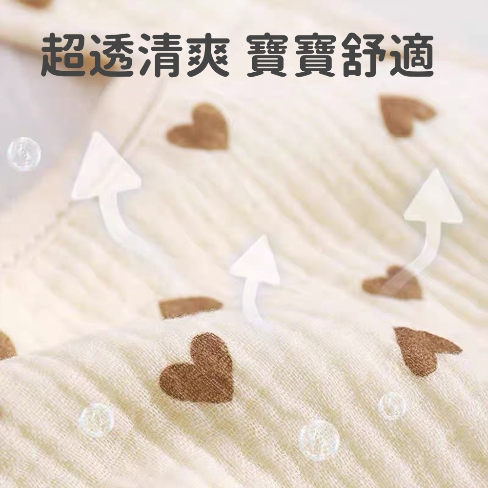 泡泡紗花瓣口水巾 台灣現貨 獨立包裝 奶油色六層紗布圍兜 圍兜 花瓣圍兜 寶寶圍兜 嬰兒圍兜 圍兜兜 口水巾-細節圖5