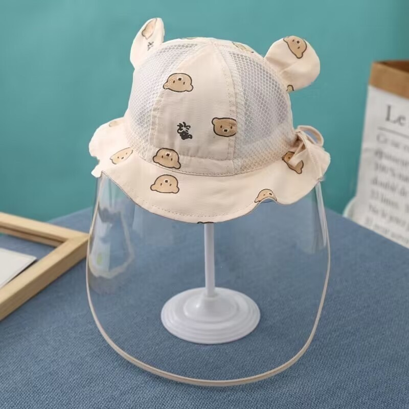 可拆式寶寶防疫帽 台灣現貨 獨立包裝 新生兒防疫帽 寶寶防疫帽 寶寶防護帽 幼兒防疫帽 嬰兒防飛沫帽 新生兒防飛沫面罩-規格圖7