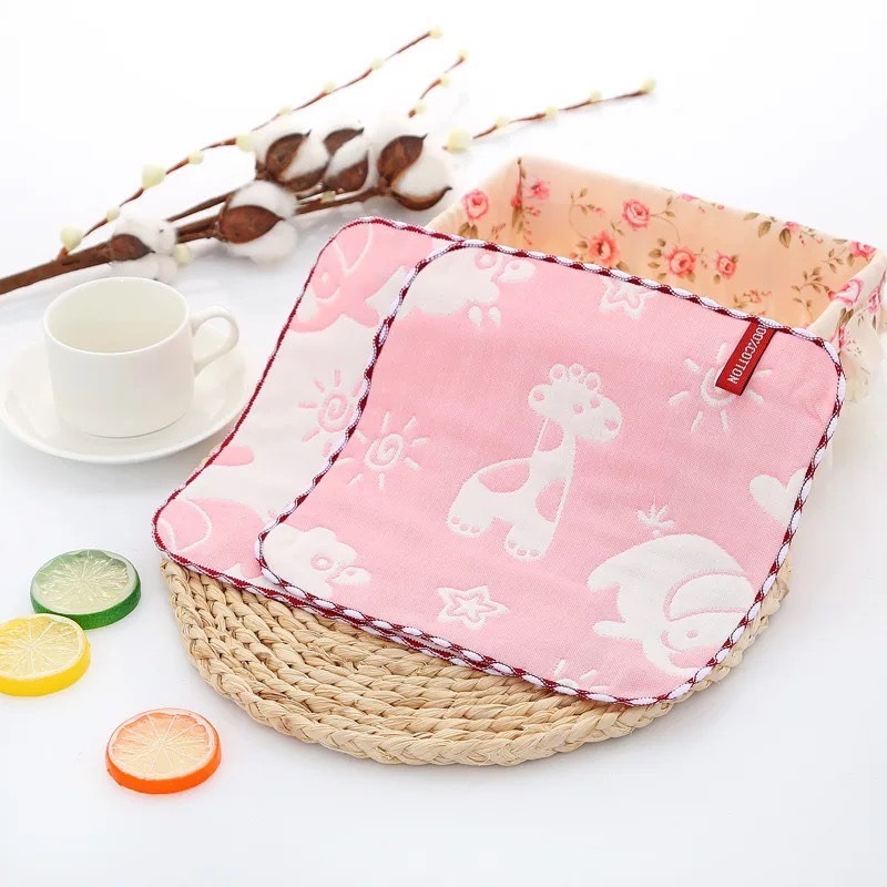 六層純棉小方巾 台灣現貨 獨立包裝 擦汗手帕 口水巾 擦拭巾掛鉤設計 萬用巾 餵奶巾 吸汗巾 紗布巾 洗臉巾-規格圖5