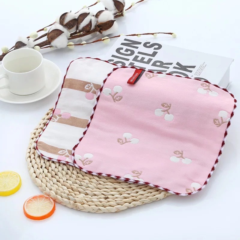 六層純棉小方巾 台灣現貨 獨立包裝 擦汗手帕 口水巾 擦拭巾掛鉤設計 萬用巾 餵奶巾 吸汗巾 紗布巾 洗臉巾-規格圖5