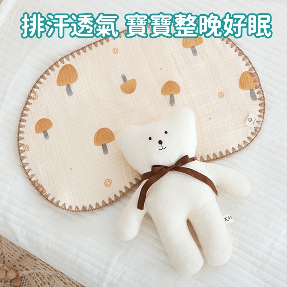 雲片枕 台灣現貨 獨立包裝 純棉10層紗寶寶枕巾 純棉面料 嬰兒枕頭墊 枕頭巾 枕頭 紗布巾 多功能毛巾 溢奶墊 嬰兒枕-細節圖5