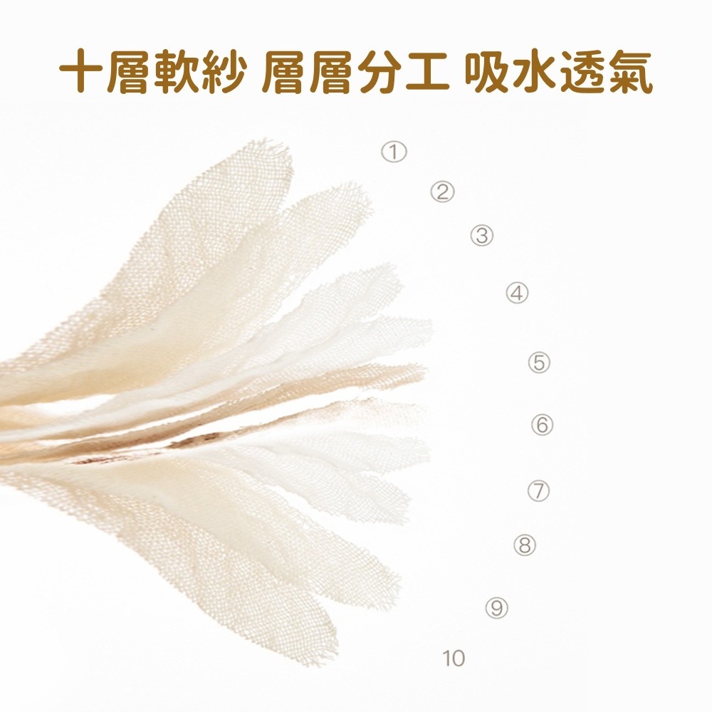 雲片枕 台灣現貨 獨立包裝 純棉10層紗寶寶枕巾 純棉面料 嬰兒枕頭墊 枕頭巾 枕頭 紗布巾 多功能毛巾 溢奶墊 嬰兒枕-細節圖6