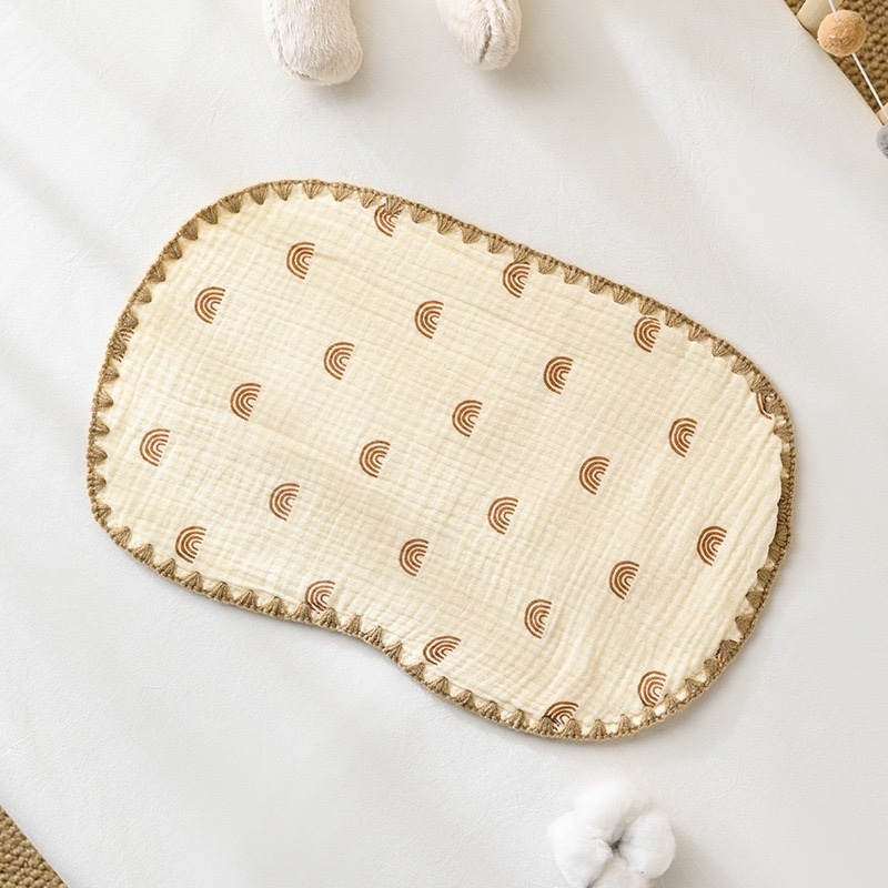 雲片枕 台灣現貨 獨立包裝 純棉10層紗寶寶枕巾 純棉面料 嬰兒枕頭墊 枕頭巾 枕頭 紗布巾 多功能毛巾 溢奶墊 嬰兒枕-規格圖8