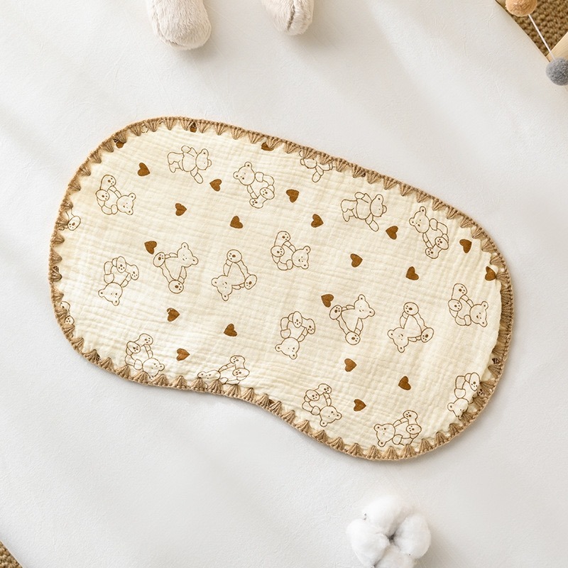 雲片枕 台灣現貨 獨立包裝 純棉10層紗寶寶枕巾 純棉面料 嬰兒枕頭墊 枕頭巾 枕頭 紗布巾 多功能毛巾 溢奶墊 嬰兒枕-規格圖8