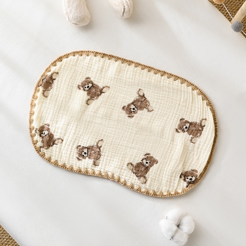 雲片枕 台灣現貨 獨立包裝 純棉10層紗寶寶枕巾 純棉面料 嬰兒枕頭墊 枕頭巾 枕頭 紗布巾 多功能毛巾 溢奶墊 嬰兒枕-規格圖8