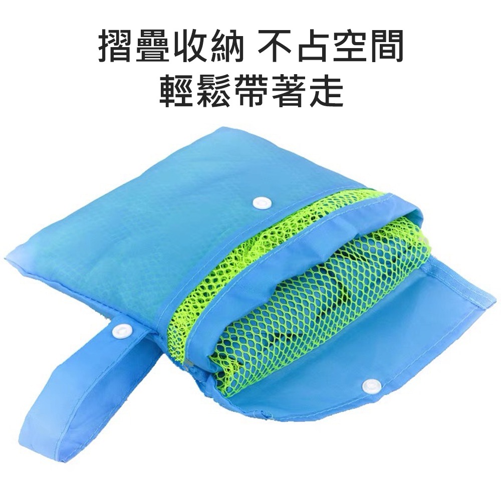 沙灘網袋 台灣現貨 獨立包裝 玩具收納袋 沙灘手提側背網包 便攜式手提環保購物袋 沙灘工具 海邊袋 玩沙收納袋 沙灘袋-細節圖3