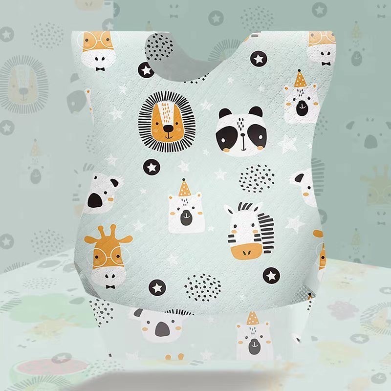 拋棄式圍兜 正版平輸 台灣現貨 獨立包裝 兒童一次性圍兜 外出圍兜 吃飯圍兜 立體圍兜 寶寶圍兜 防水耐臟圍兜-規格圖9