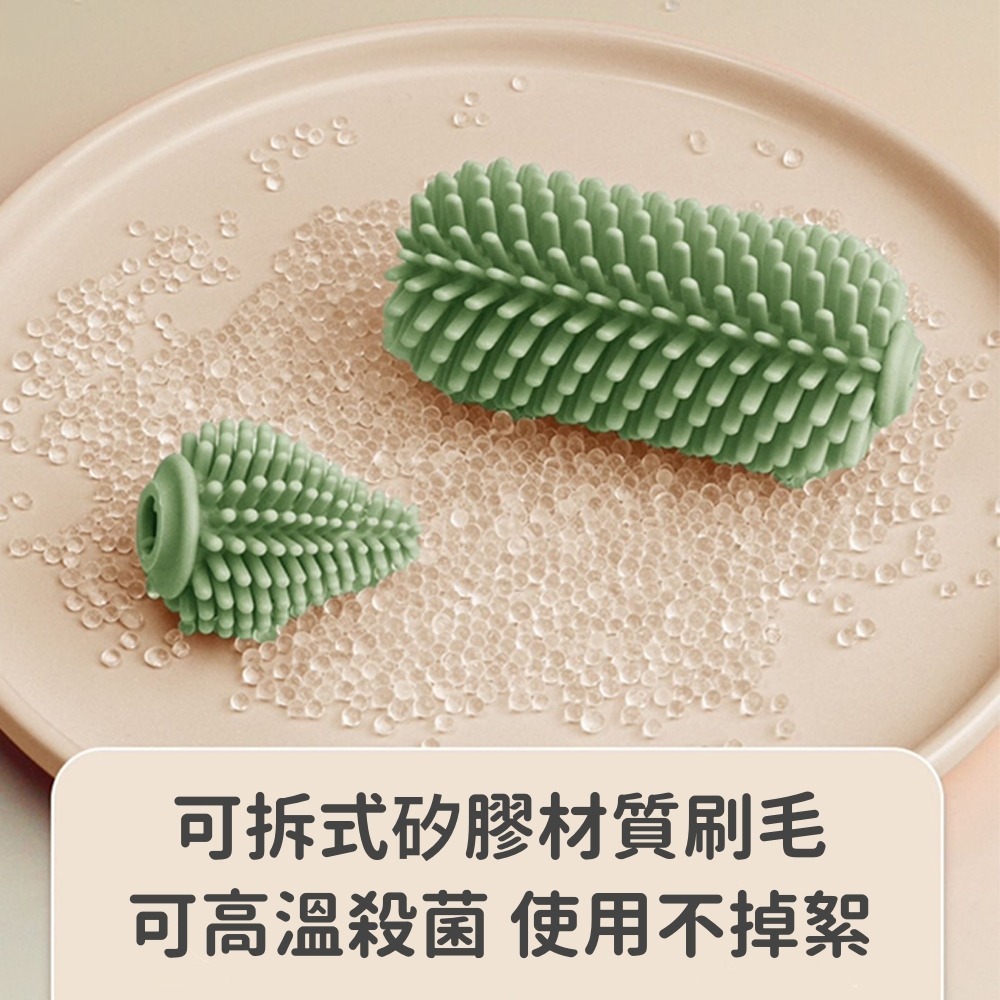 360度矽膠奶瓶刷 台灣現貨 獨立包裝 超柔無垢矽膠旋轉奶瓶刷 奶瓶刷 奶瓶清潔 杯刷 矽膠刷 旋轉奶瓶刷 不傷奶瓶內壁-細節圖6