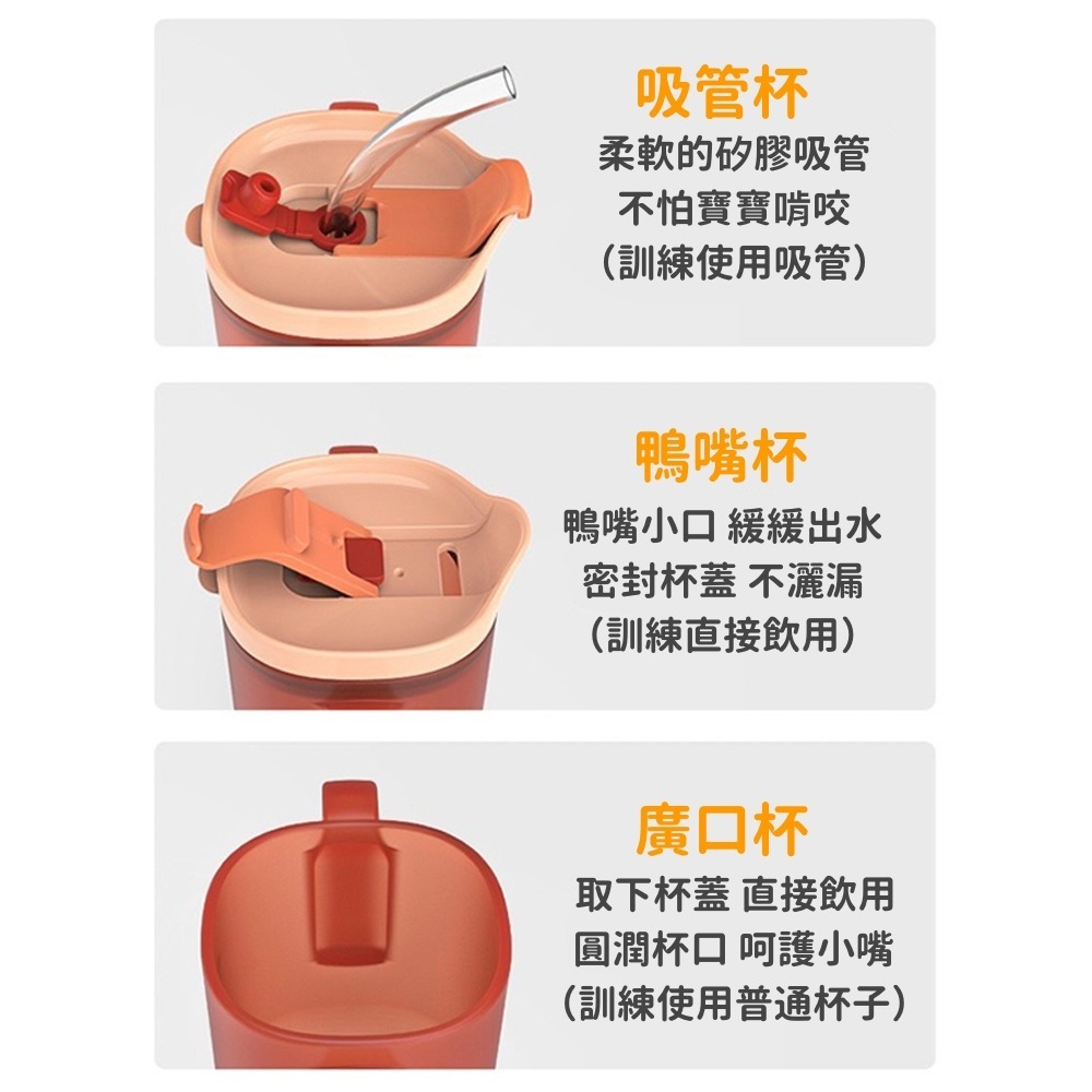 兒童兩用學飲杯 台灣現貨 獨立包裝 幼兒學習杯 兒童水杯 學習水杯 嬰兒水杯 雙耳牛奶杯 耐熱杯 學飲杯 直飲水杯鴨嘴-細節圖8
