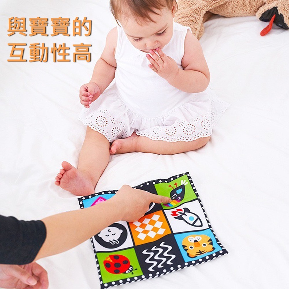 LakaRose九宮格布書 台灣現貨 獨立包裝 雙面圖案沙嬰兒九宮格報紙布書 早教響紙撕不爛布書 響紙 調皮寶寶-細節圖4
