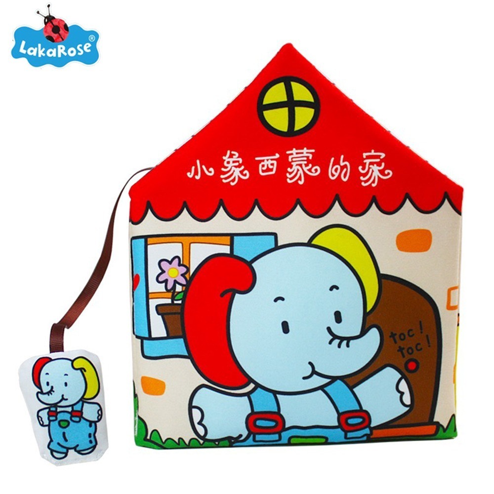 LakaRose繁體中文布書 台灣現貨 獨立包裝 繁中雙語版 寶寶布書 啟蒙布書 尾巴布書 視覺激發響紙撕不爛 調皮寶寶-規格圖9