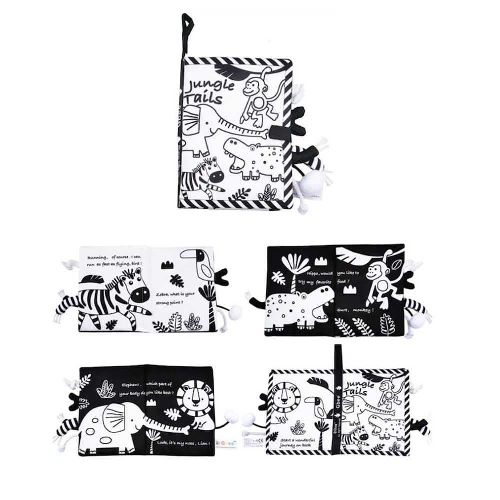 Gbee 寶寶布書 台灣現貨 獨立包裝 新款 尾巴布書 動物尾巴布書 尾巴布書撕不爛寶寶布書早教啟蒙認知  調皮寶寶-規格圖3