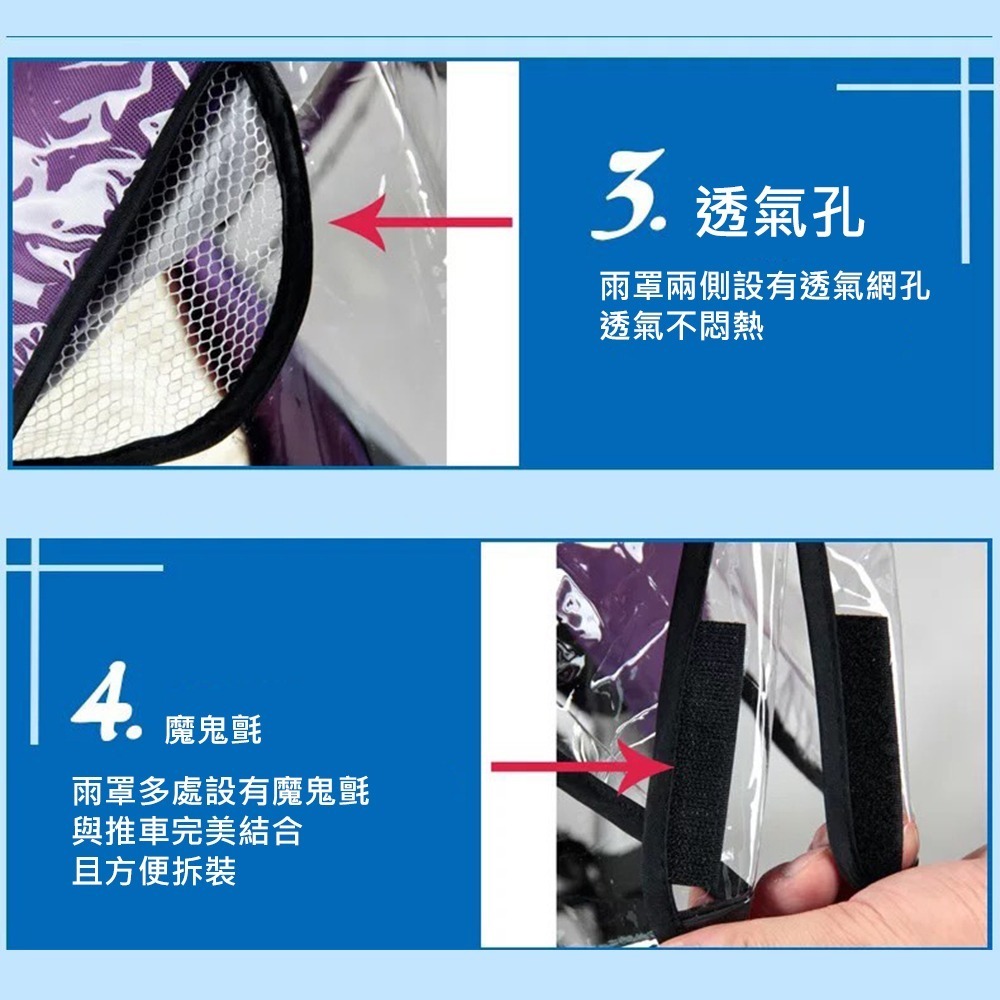 嬰兒推車遮雨罩（EVA款）台灣現貨 單獨包裝 推車雨罩 防疫 雨罩 通用款 EVA材質 無氣味 嬰兒推車防風罩 防雨罩-細節圖5