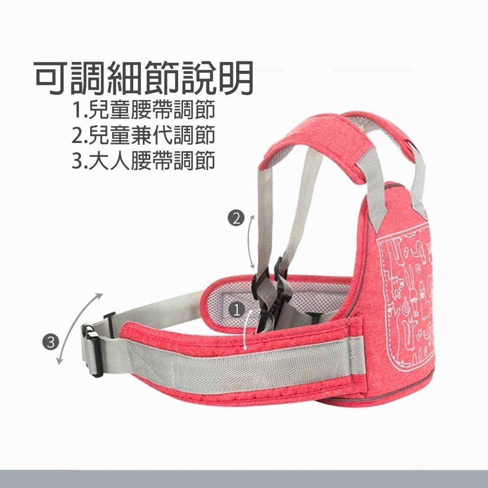 兒童機車安全帶 台灣現貨 獨立包裝 機車安全帶 反光安全帶 機車背帶 兒童騎行安全帶 前後兩用 長度可調節-細節圖4