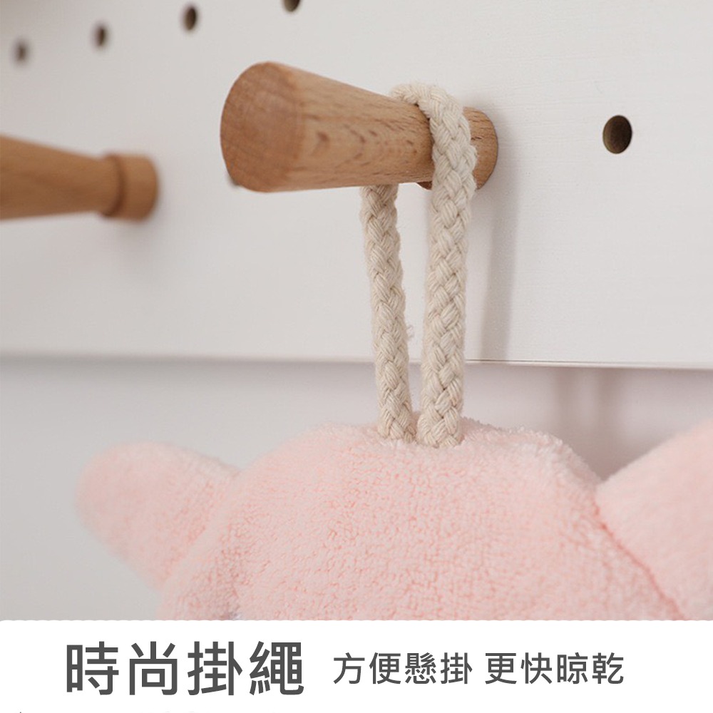 可愛動物擦手巾 台灣現貨 獨立包裝 收納擦手巾 吊掛式 擦手巾 可折疊 收納 吸水 速乾 毛巾 廚房衛生間吸水擦手巾-細節圖3