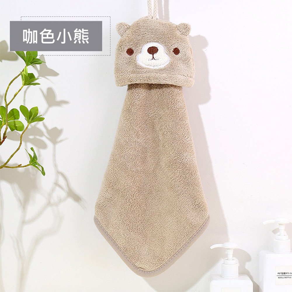 可愛動物擦手巾 台灣現貨 獨立包裝 收納擦手巾 吊掛式 擦手巾 可折疊 收納 吸水 速乾 毛巾 廚房衛生間吸水擦手巾-規格圖5