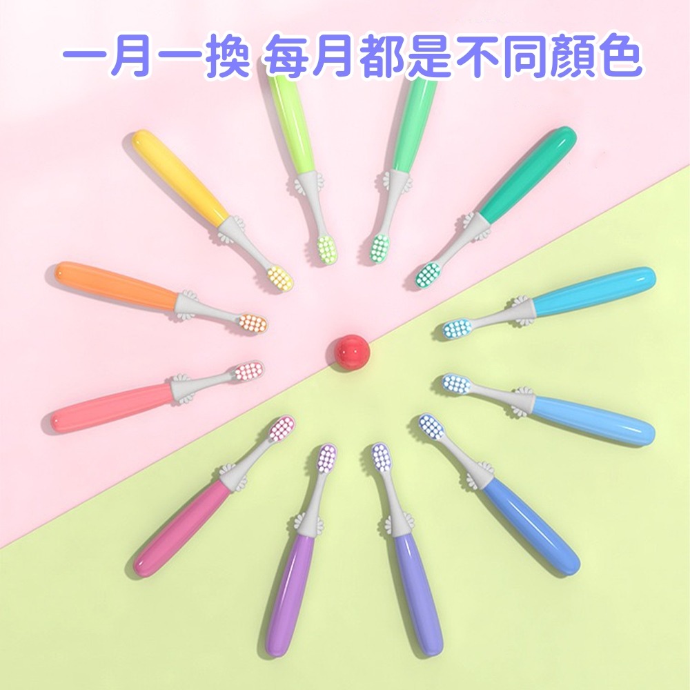 兒童牙刷 台灣現貨 寶寶牙刷 幼兒牙刷 萬毛牙刷 幼童牙刷 小孩牙刷 小刷頭牙刷 牙刷兒童 可愛牙刷 月份牙刷-細節圖3