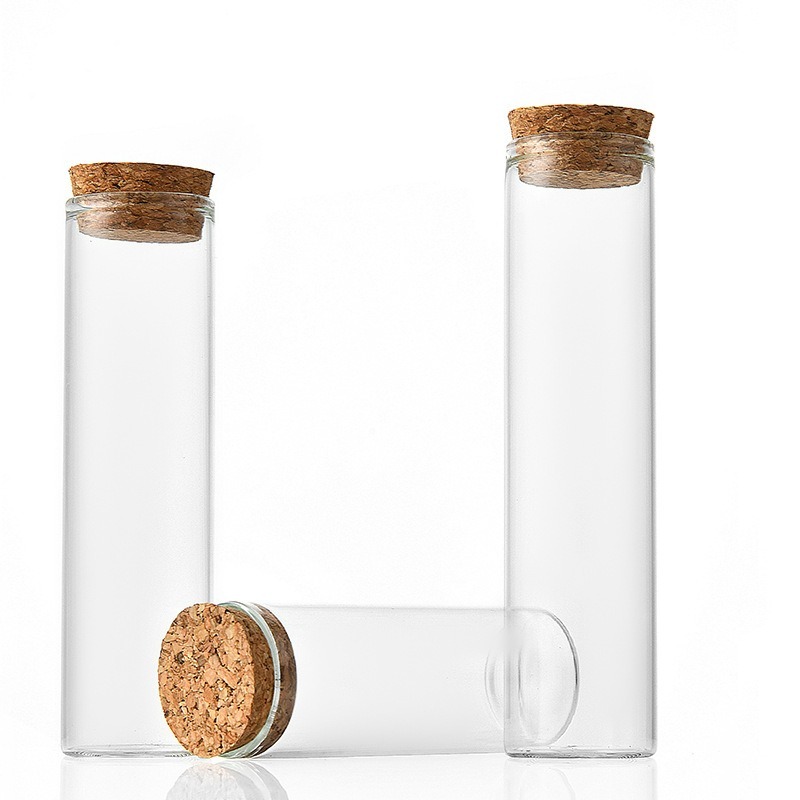 【三尾魚】台灣快速出貨 30mm直口軟木塞玻璃瓶 許願瓶 幸運瓶 空瓶 透明 多尺寸 乾花 收納 隨身瓶-細節圖4