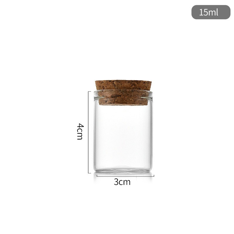 【三尾魚】台灣快速出貨 30mm直口軟木塞玻璃瓶 許願瓶 幸運瓶 空瓶 透明 多尺寸 乾花 收納 隨身瓶-規格圖6