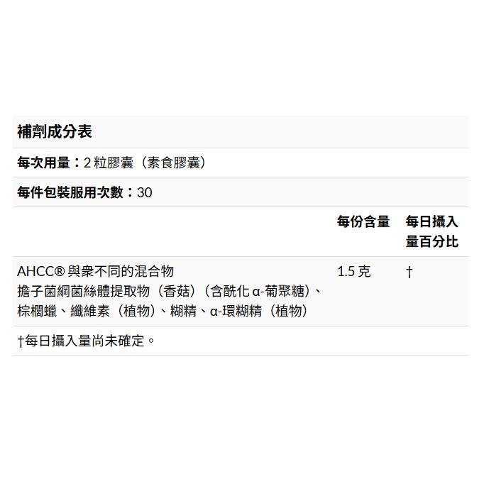 👑【iherb】Quality of Life Kinoko Platinum AHCC 750毫克 60粒素食膠囊❤️-細節圖3