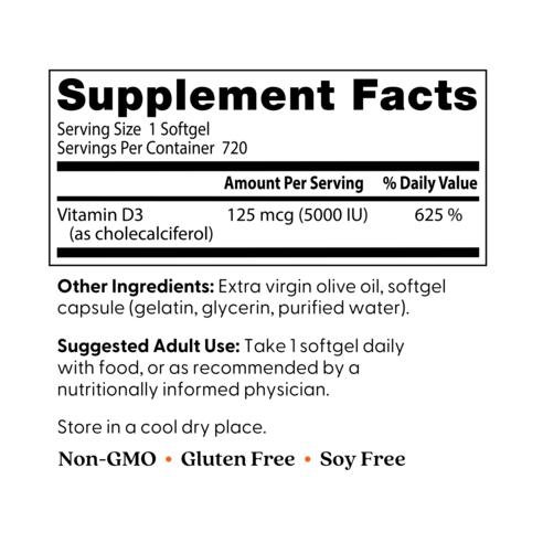 👑【iherb】Doctor＇s Best 維生素D3軟膠囊 125微克（5000 國際單位）720粒❤️台灣現貨+預-細節圖2