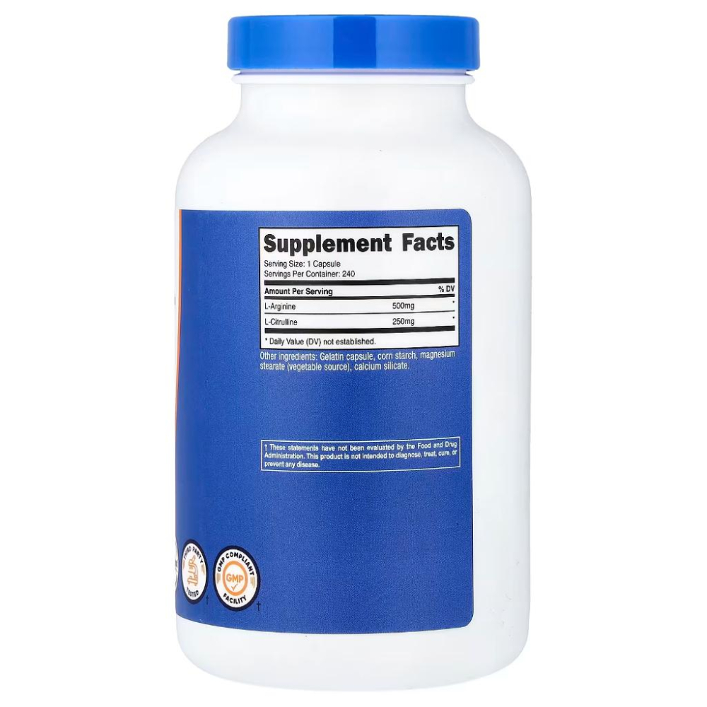 👑【iherb】Nutricost L精胺酸+L瓜氨酸 240粒膠囊❤️台灣現貨+預購❤️物流服務-細節圖2